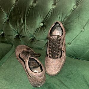 Rainbow Glittery Vans with Black Laces